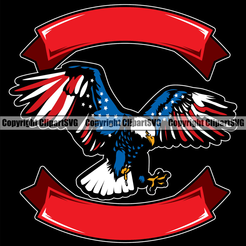USA Flag Gun Weapon Rights United States America Eagle Color Design Element Black Background 2nd Amendment American Military Army Art Design Logo Clipart SVG