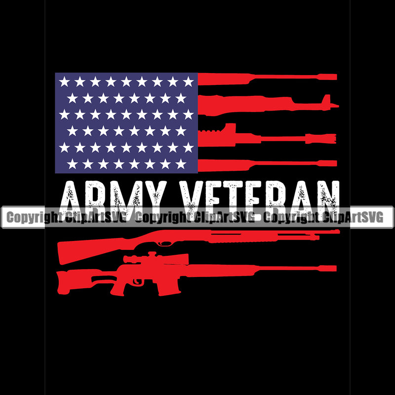 USA Flag Gun Weapon Rights United States America 2nd Amendment Army Veteran Color Quote Text Design Element Black Background American Military Army Art Design Logo Clipart SVG