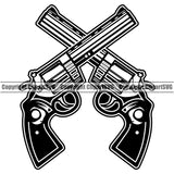 Military Army Gun Weapon Gun Flag Double Crossed Design Element Rights 2nd Amendment USA America American Art Design Logo Clipart SVG