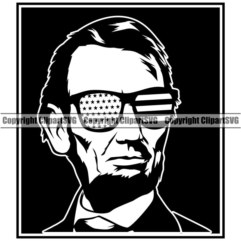 USA Flag Gun Weapon Rights United States America 2nd Amendment American Merica Wearing Sunglasses Black Background Design Element Military Army Art Design Logo Clipart SVG