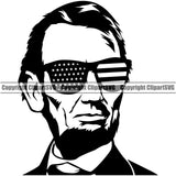 USA Flag Gun Weapon Rights United States America 2nd Amendment American Wearing Sunglasses Man Face Design Element Military Army Art Design Logo Clipart SVG