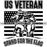 USA Flag Soldier Carrying Another Soldier Gun Weapon Rights United States America 2nd Amendment American Military Army Us Veteran Stand For The Flag Quote text Design Element Art Design Logo Clipart SVG
