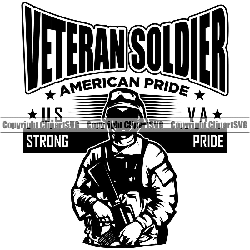 USA Flag Gun Weapon Rights United States America 2nd Amendment Veteran Soldier American Strong Pride Quote Text Design Element Military Army Art Design Logo Clipart SVG