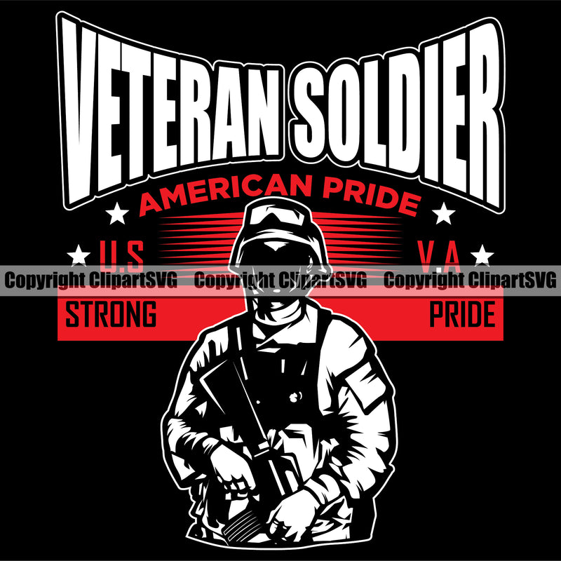 USA Flag Gun Weapon Rights United States America 2nd Amendment Veteran Soldier American Ride White Strong Pride Quote Text Design Element Black Background Military Army Art Design Logo Clipart SVG