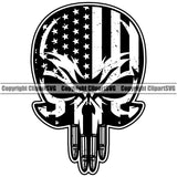 USA Flag Gun Weapon Rights United States America 2nd Amendment American Skull Skeleton Vector Design Element Military Army Art Design Logo Clipart SVG