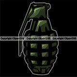 Military Army Gun Weapon Rights Grenade Color Black Background Design Element 2nd Amendment USA America American Art Design Logo Clipart SVG