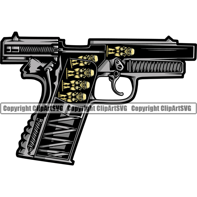 Military Army Gun Weapon Bullet Middle Finger Hand Sign Rights 2nd Amendment USA America American Art Design Logo Clipart SVG