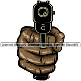 Military Army Gun Weapon Holding Hand Pistol Black African Cristian Design Element Rights 2nd Amendment USA America American Art Design Logo Clipart SVG
