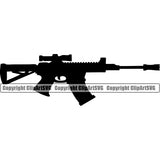 Military Army Gun Weapon Rights 2nd Gun Black Color Design Element Troops Army Amendment USA America American Art Design Logo Clipart SVG