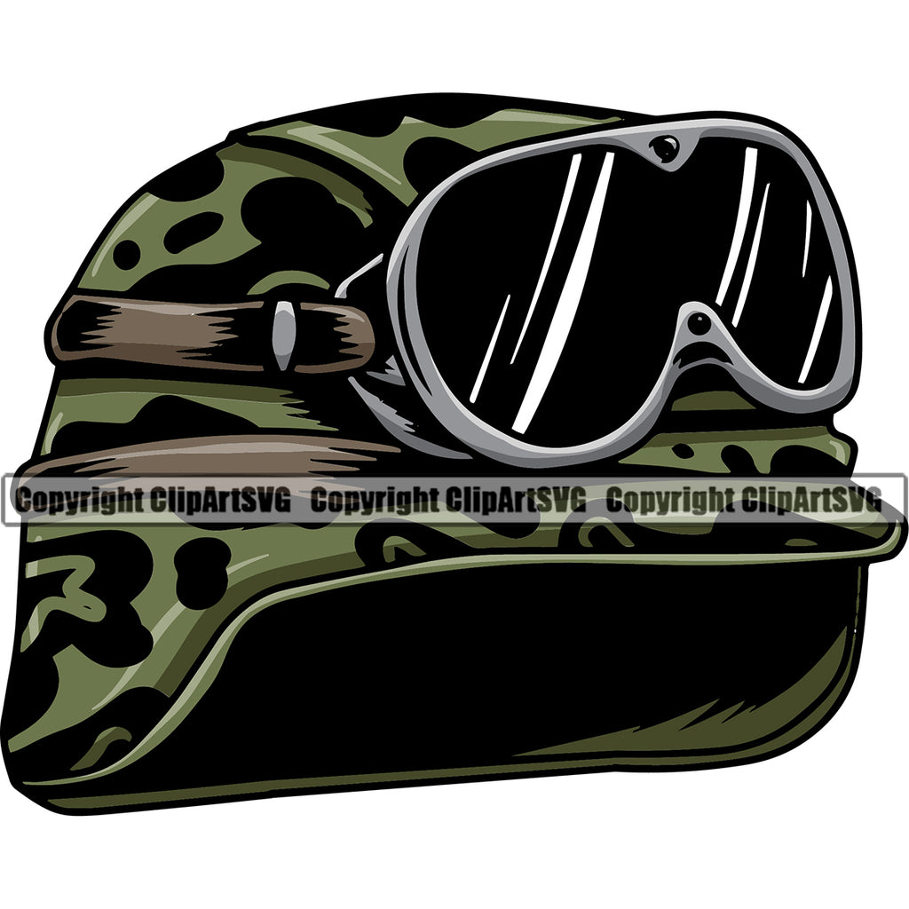 Military Army Gun Weapon Helmet Safety Color Design Element Rights 2nd Amendment America American Art Design Logo Clipart SVG