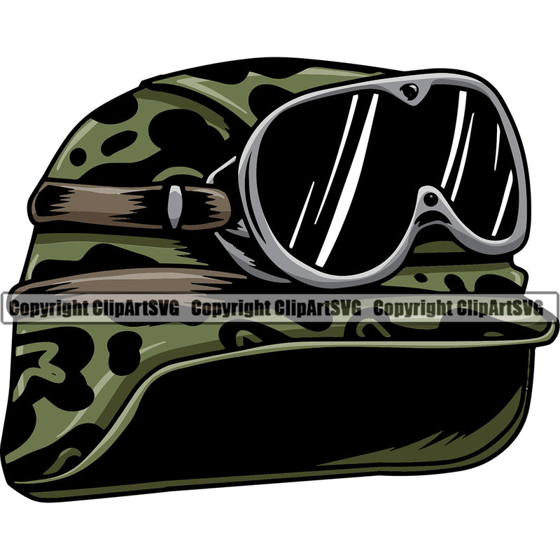 Military Army Gun Weapon Helmet Safety Color Design Element Rights 2nd Amendment America American Art Design Logo Clipart SVG
