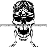 Military Army Gun Weapon Rights Military Soldier Kamikaze Pilot Open Mouth Black Color Design Element Amendment USA America American Art Design Logo Clipart SVG