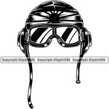 Military Army Gun Weapon Pilot Kamikazi Helmet Black Color Vector Design Element Rights 2nd Amendment USA America American Art Design Logo Clipart SVG