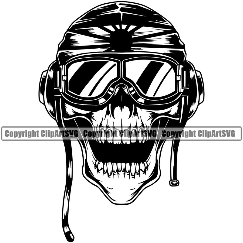 Military Army Gun Weapon Pilot Kamikaze Sword Wearing Sunglasses Design Element Rights 2nd Amendment USA America American Art Design Logo Clipart SVG