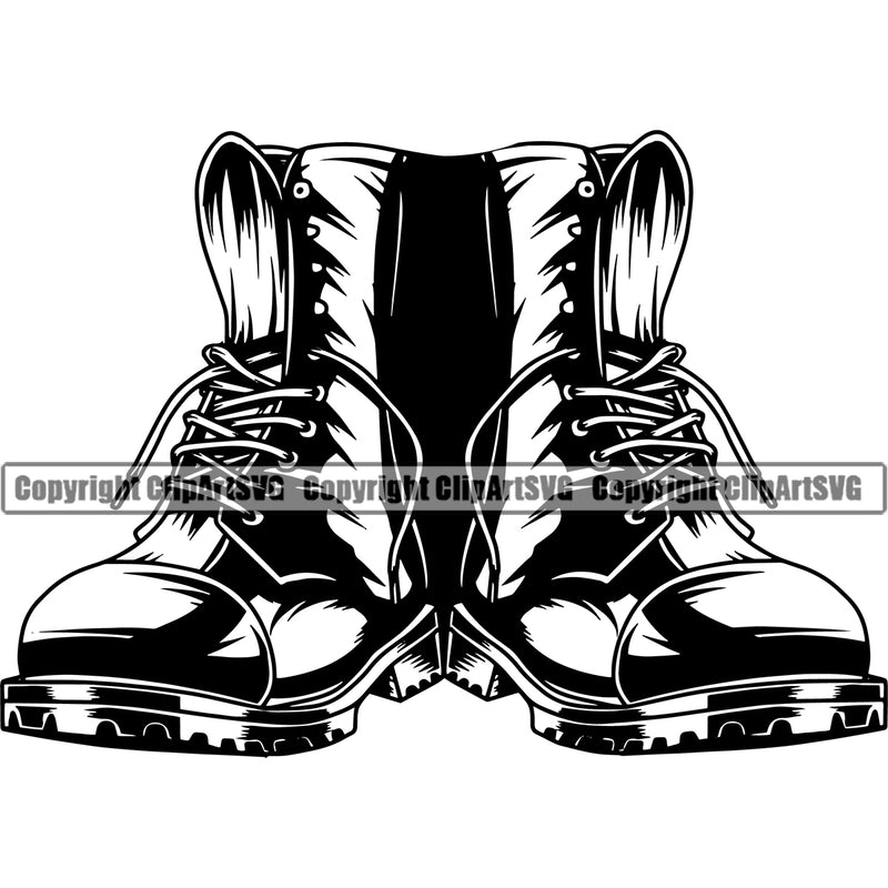 Military Army Gun Weapon Soldiers Boots Vector Design Element Rights 2nd Amendment USA America American Art Design Logo Clipart SVG