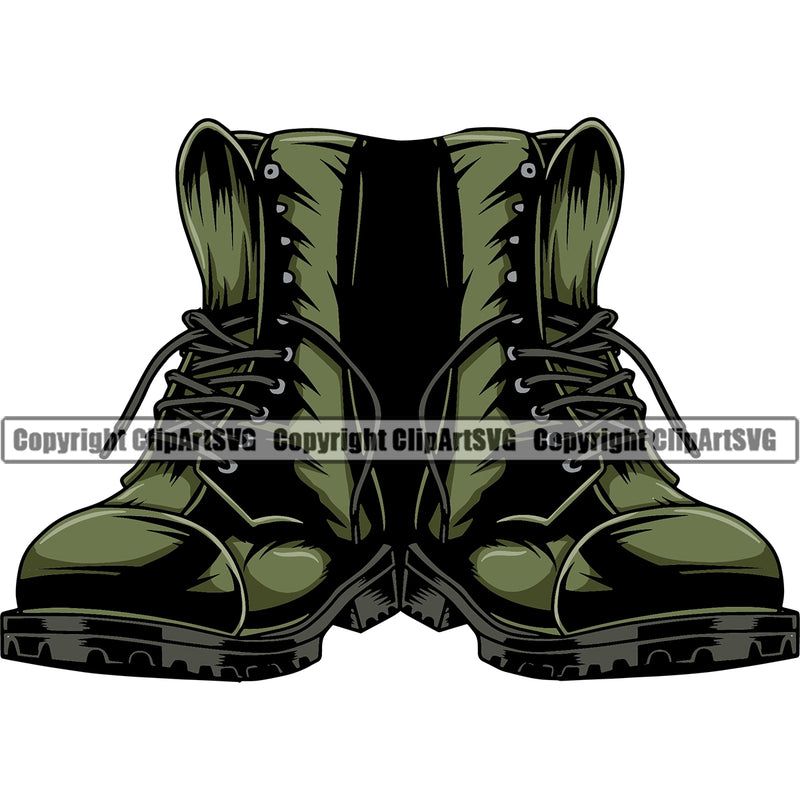 Military Army Gun Weapon Soldiers Boots Black Color Design Element Rights 2nd Amendment USA America American Art Design Logo Clipart SVG