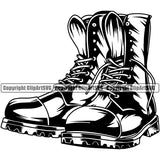 Military Army Gun Weapon Soldier Boots White Background Design Element Rights 2nd Amendment USA America American Art Design Logo Clipart SVG