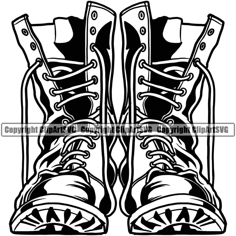 Military Army Gun Weapon Soldier Boots Safety Design Element Rights 2nd Amendment USA America American Art Design Logo Clipart SVG