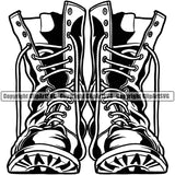 Military Army Gun Weapon Soldier Boots Safety Design Element Rights 2nd Amendment USA America American Art Design Logo Clipart SVG