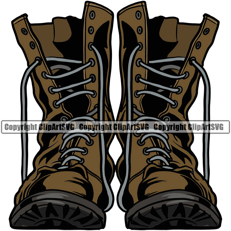 Military Army Gun Weapon Soldiers Boots Color Design Element Rights 2nd Amendment USA America American Art Design Logo Clipart SVG