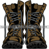 Military Army Gun Weapon Soldiers Boots Color Design Element Rights 2nd Amendment USA America American Art Design Logo Clipart SVG