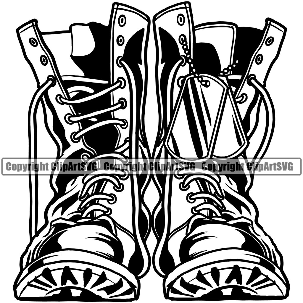 clip art army boots
