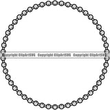 Military Army Weapon Dog Tag Ball And Soldier Dog Tag Chain Silver Color Circle Design Element Border Outline Background Design Element Art Logo Clipart SVG