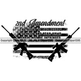 USA Flag Gun Weapon Rights United States America 2nd Amendment Gun Vector White Back Ground Design Element American Military Army The Right Of The People Quote Text Art Design Logo Clipart SVG