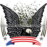 USA Flag Gun Weapon Rights United States America 2nd Amendment Soldier Flag Eagle Color Design Element American Military Army Art Design Logo Clipart SVG