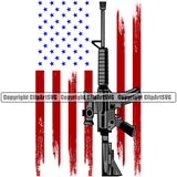 USA Flag Gun Weapon Rights United States America 2nd Amendment American Soldier Flag USA Machine Gun Flag Color Design Element Military Army Art Design Logo Clipart SVG