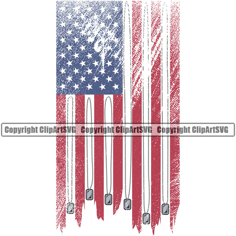 USA Distressed Flag Dog Tags Gun Weapon Rights United States America 2nd Amendment American Soldier Logo Flag Dog Tags Distressed Color Flag Design Element Military Army Art Design Logo Clipart SVG