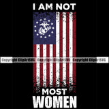 USA Flag Gun Weapon Rights United States America 2nd Amendment American Solider I Am Not Most Woman Color Design Element Military Army Art Design Logo Clipart SVG
