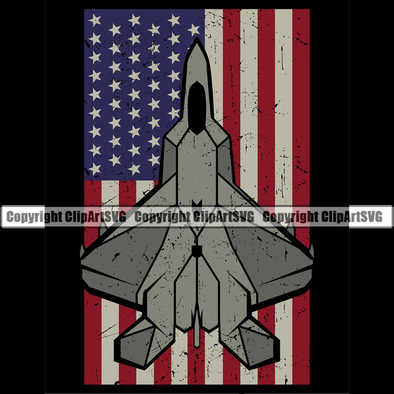 USA Flag Gun Weapon Rights United States America Under Flag Beaman Fighter Jet Color Design Element Black Background 2nd Amendment Solider American Military Army Art Design Logo Clipart SVG