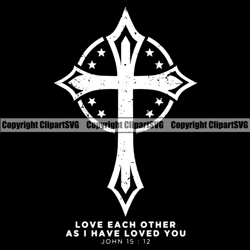 USA Flag Gun Weapon Rights United States America 2nd Amendment Solider Cross Black Background Design Element Love Each Other As I Have Loved You Quote Text American Military Army Art Design Logo Clipart SVG