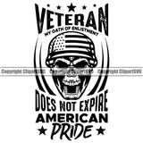 USA Flag Gun Weapon Rights United States America Veteran Does Not Expire American Pride Quote Text Skull Skeleton Head Design Element 2nd Amendment Solider American Military Army Art Design Logo Clipart SVG