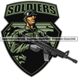 Military Army Gun Weapon Soldiers Quote Text Color Design Element Rights 2nd Amendment USA America American Art Design Logo Clipart SVG