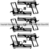 USA Flag Gun Weapon Rights United States America 2nd Amendment Solider Gun Pistol Vector Design Element American Military Army Art Design Logo Clipart SVG