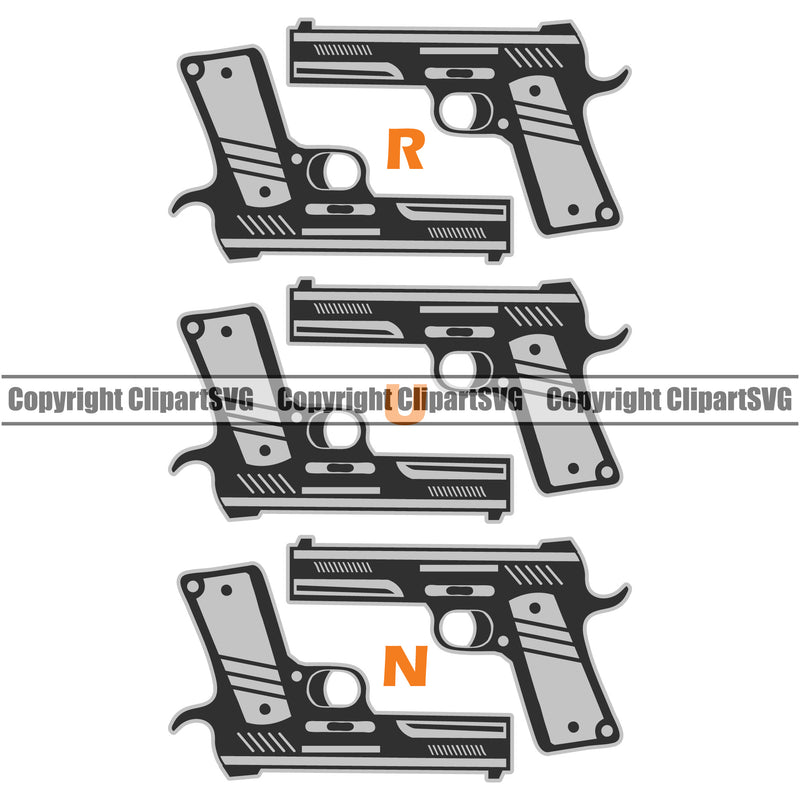 USA Flag Gun Weapon Rights United States America Gun Pistol White Background Design Element 2nd Amendment Solider American Military Army Art Design Logo Clipart SVG