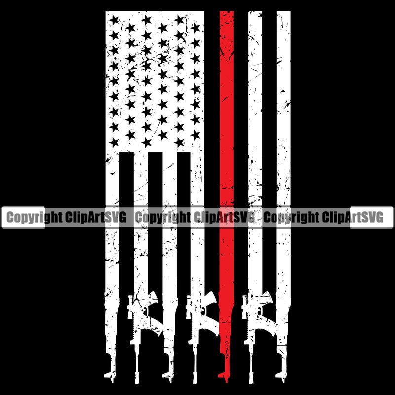 USA Flag Gun Weapon Rights United States America Flag Design Gun Black Background Design Element 2nd Amendment Solider American Military Army Art Logo Clipart SVG