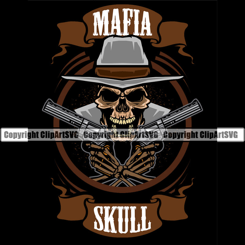 USA Flag Gun Weapon Rights United States America 2nd Amendment Solider Color Skull Skeleton Head And Hand Design Gun Bullets Mafia Skull Quote Text Black Background American Military Army Art Logo Clipart SVG