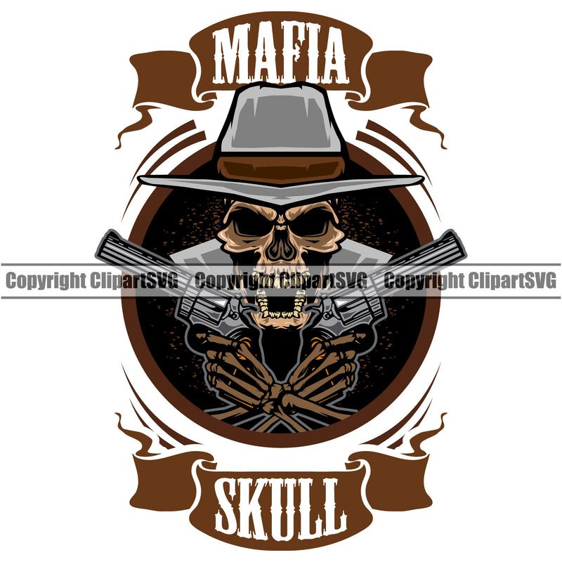 USA Flag Gun Weapon Rights United States America 2nd Amendment Solider Skull Skeleton Head And Hand Design Gun Bullets Mafia Skull Color Quote Text White Background American Military Army Art Logo Clipart SVG