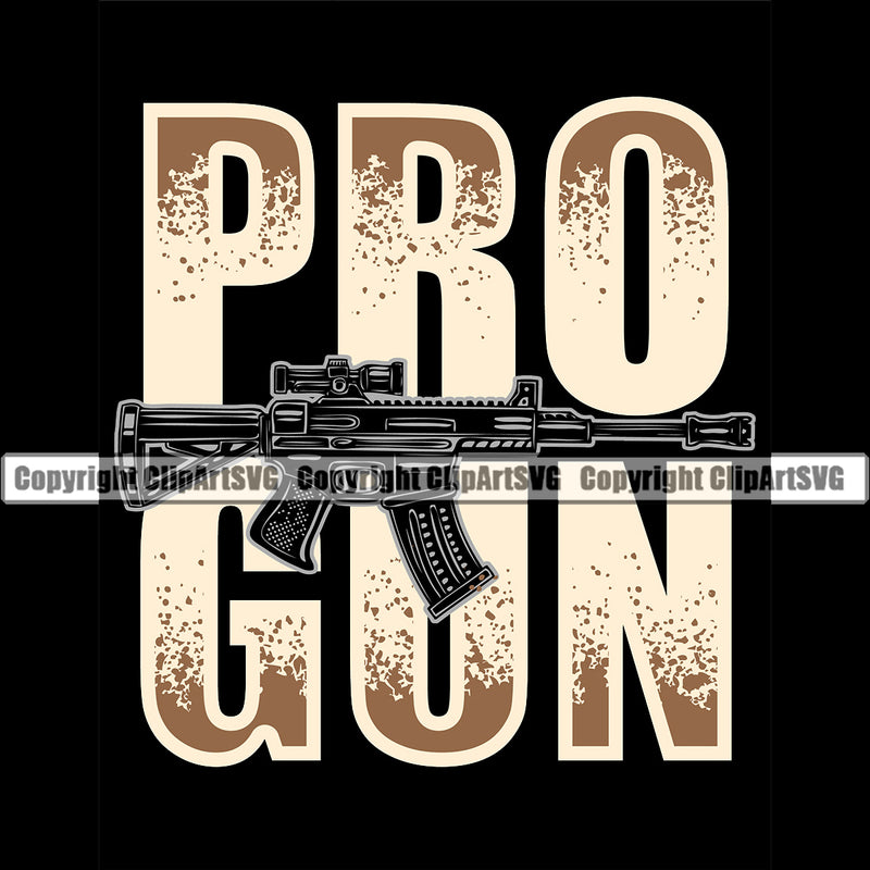 USA Flag Gun Weapon Rights United States America Pro Gun Color Quote Text Design Element Black Background 2nd Amendment Solider American Military Army Art Design Logo Clipart SVG