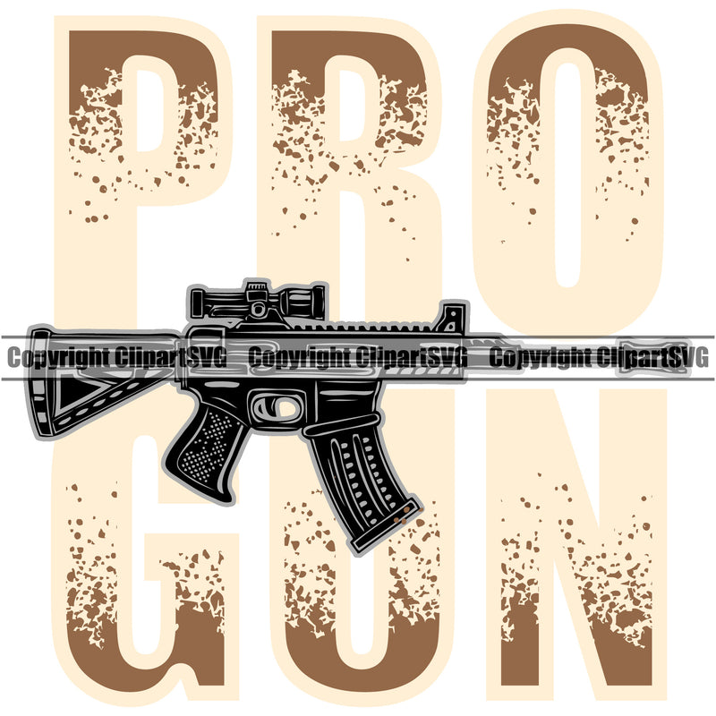USA Flag Gun Weapon Rights Pro Gun Golden Color Quote Text White Background Design Element United States America 2nd Amendment Solider American Military Army Art Design Logo Clipart SVG