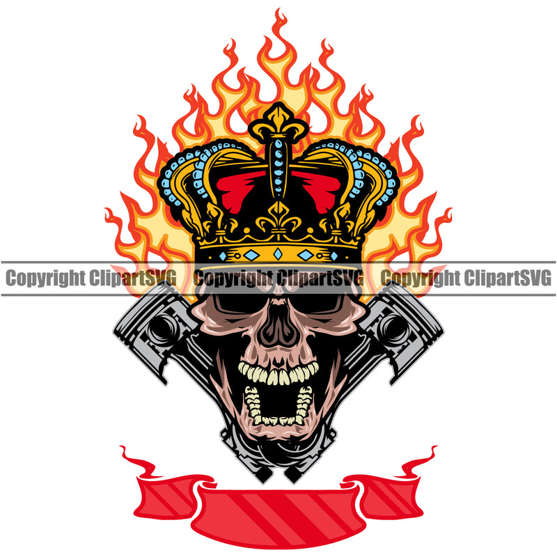 Motorcycle Bike Biker Cycle Chopper Motorbike Ride Rider Racer Rider Weapong Angry Face Skull King Color Design Element White Background Transportation Vehicle Art Design Logo Clipart SVG