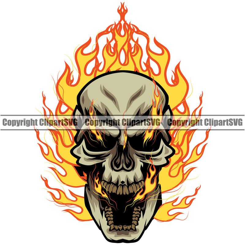 USA Flag Gun Weapon Rights United States America 2nd Amendment Skull Skeleton Fire Color Design Element White Background Solider American Military Army Art Design Logo Clipart SVG