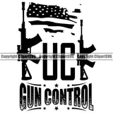 USA Flag Gun Weapon Rights United States America Fuck Gun Control Gun And Flag Black Color Design Element 2nd Amendment Solider American Military Army Art Design Logo Clipart SVG