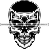 Skull Head Skeleton Face Scary Skull Dead Head Evil Kill Killer Hole Eye Tattoo Satan Devil Vintage Design Element Logo Clipart SVG