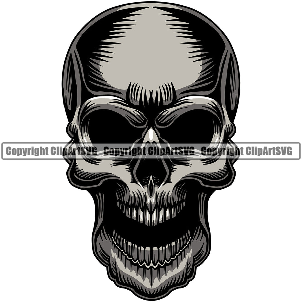 Traditional Tattoo Smiling Skull Head Without Eyes - Tattoo - Posters and  Art Prints | TeePublic