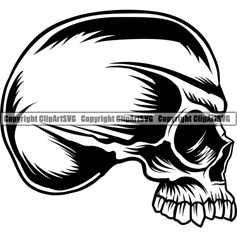 Skull Head Skeleton Face Scary Skull Dead Vintage Head Evil Kill Killer Tattoo Satan Devil Design Element Logo Clipart SVG