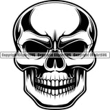Skull Head Skeleton Face Scary Skull Dead Head Evil Kill Tattoo Skeleton Satan Devil Killer Vintage Design Element Logo Clipart SVG